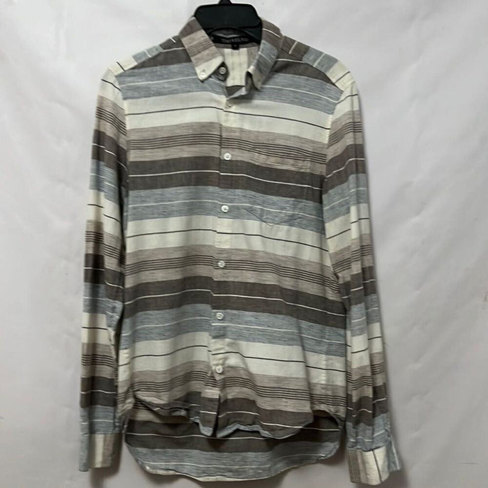 TIMO WEILAND JAY STRIPED‎ BUTTON DOWN SHIRT SIZE S